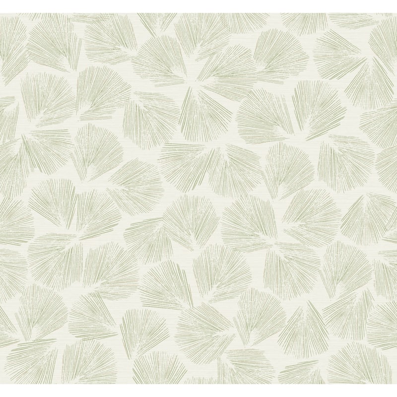 Saintes Elora Leaf 27 In W X 27 Ft L Wallpaper