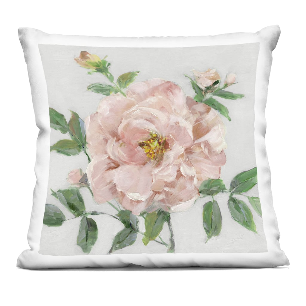 Stupell Pink Carnation Blossom Decorative Printed Throw Pillow Design by Sally Swatland