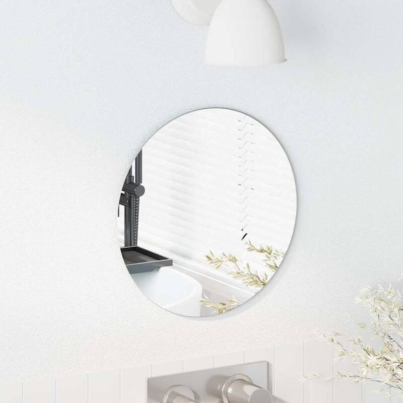 vidaXL Wall Mirror Square 15.75 x 15.75 in Tempered Glass