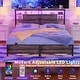 preview thumbnail 40 of 82, Headboards with Storage Shelves, Head Board with Power Outlet and LED Light for Bed Frame