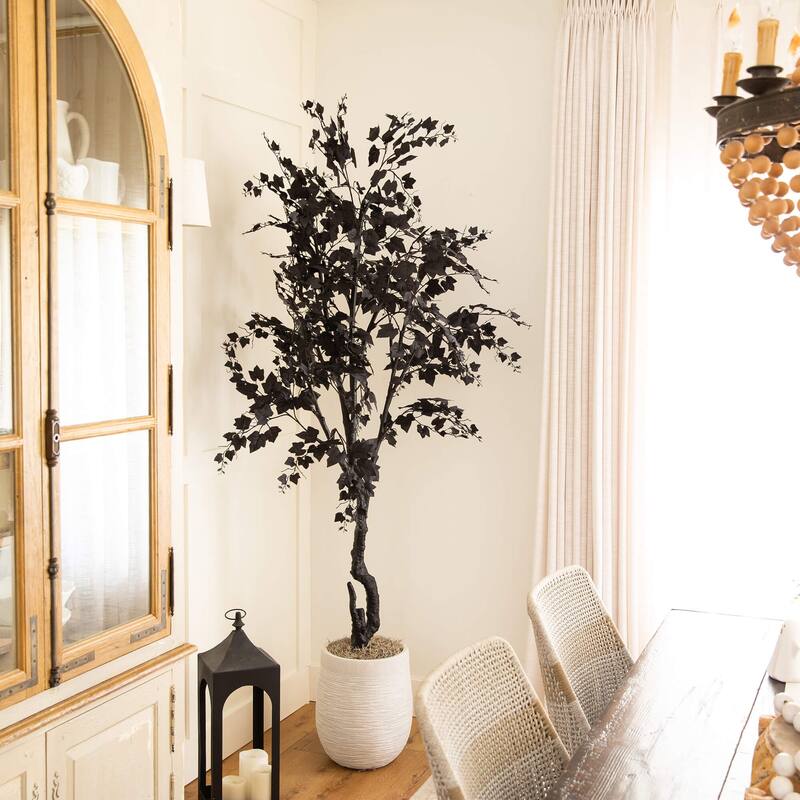 7-ft Artificial Halloween Black Maple Tree