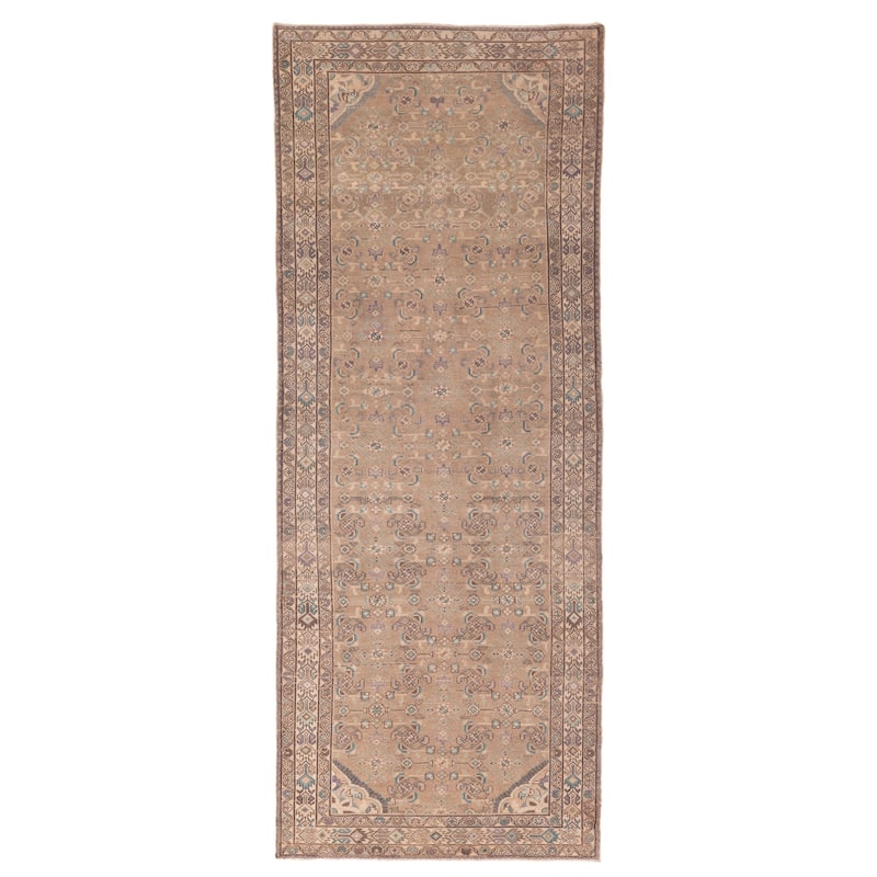 ECARPETGALLERY Hand-knotted Antalya Vintage Brown Wool Rug - 4'4 x 11'1