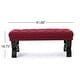 preview thumbnail 38 of 63, Scarlette Tufted Fabric Ottoman Bench by Christopher Knight Home - 41.00" L x 17.25" W x 16.75" H