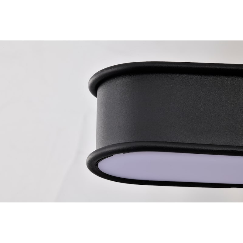 Longford 36 Inch LED Island Pendant Textured Black Acrylic Lens - Textured Black