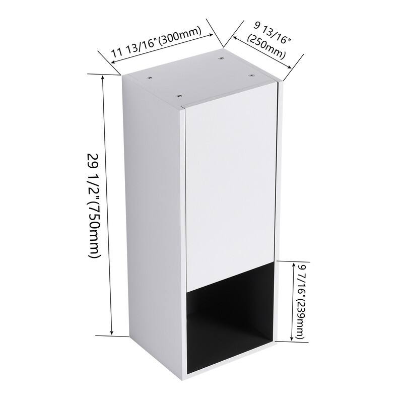 MEDUNJESS Bathroom Side Cabinet, Float Mounting Design