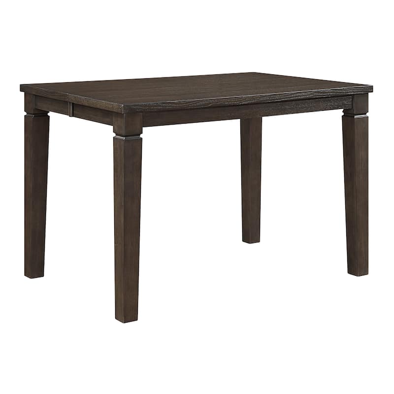Dark Espresso Finish Counter Height Dining Furniture Set Extendable Table Upholstered Bench Chairs