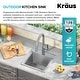 preview thumbnail 5 of 30, Kraus 15 in. Topmount Workstation Stainless Steel Outdoor Kitchen Sink