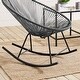 preview thumbnail 13 of 13, Corvus Sarcelles Modern Wicker Patio Rocking Chairs(Set of 2)