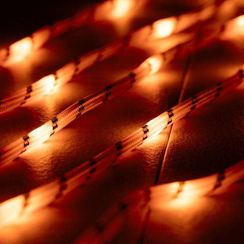 Novelty Lights Solar Paracord Rope, 23ft Green Glow Rope with Remote