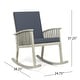 preview thumbnail 5 of 8, Acacia Rocking Chair Outdoor Use, Durable Acacia Wood, Water-Resistant Cushions, for Garden, Lawn, Backyard, Pool