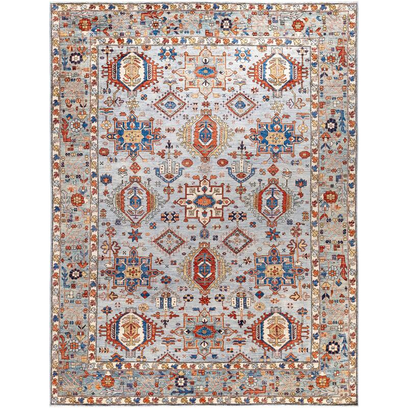Serapi One-of-a-Kind Hand-Knotted Area Rug - Gray - 9' 0" x 12' 0"