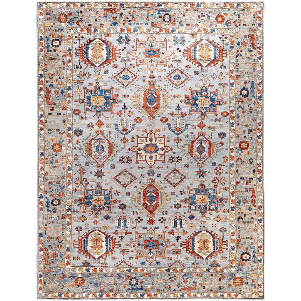 Serapi One-of-a-Kind Hand-Knotted Area Rug - Gray - 9' 0" x 12' 0"