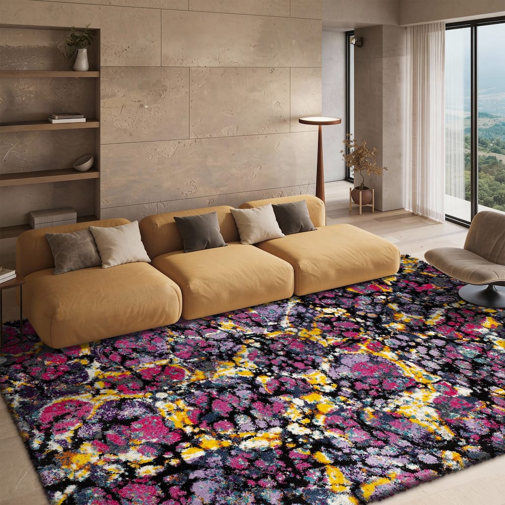 SAFAVIEH Fiesta Shag Aybek Abstract Rug