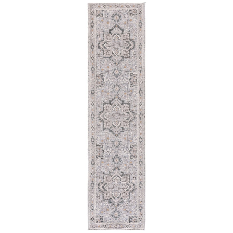 SAFAVIEH Miranda Vildana Traditional Rug - 2' x 8' Runner - Grey/Ivory Beige