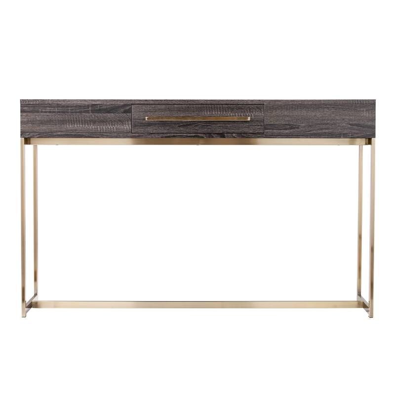 SEI Furniture Akela Transitional Wood Console Table with Storage