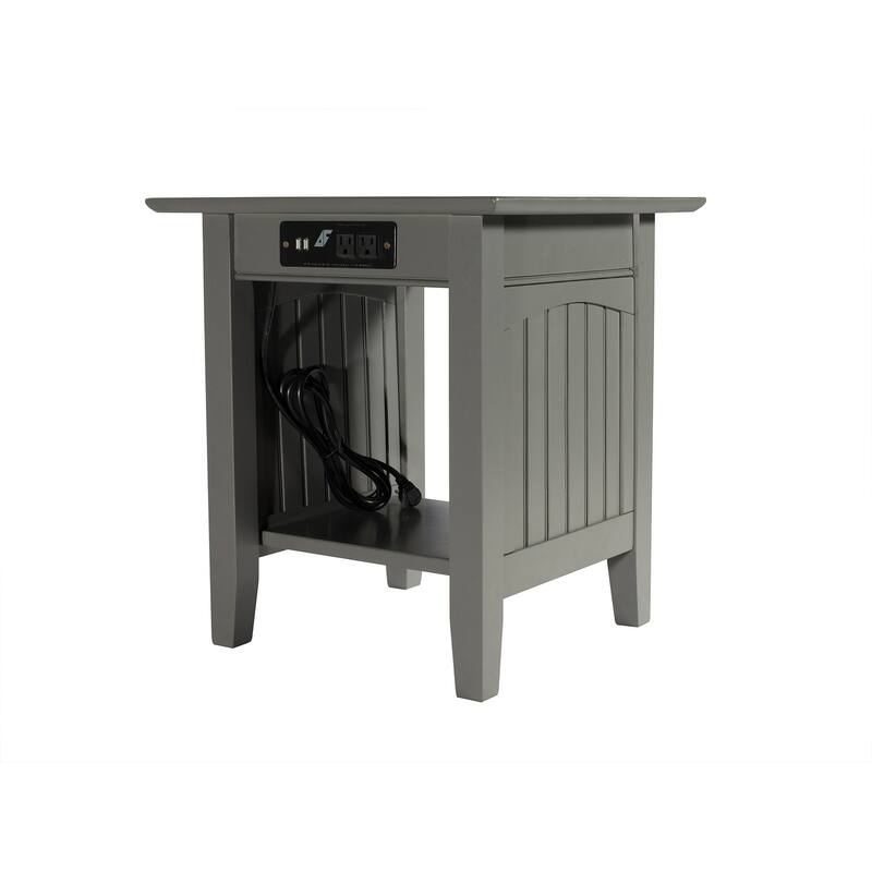 AFI Nantucket End Table Set of 2 with Built-in Charger