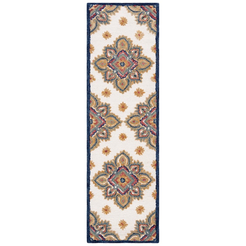 SAFAVIEH Handmade Blossom Annemarijn Medallion Wool Rug