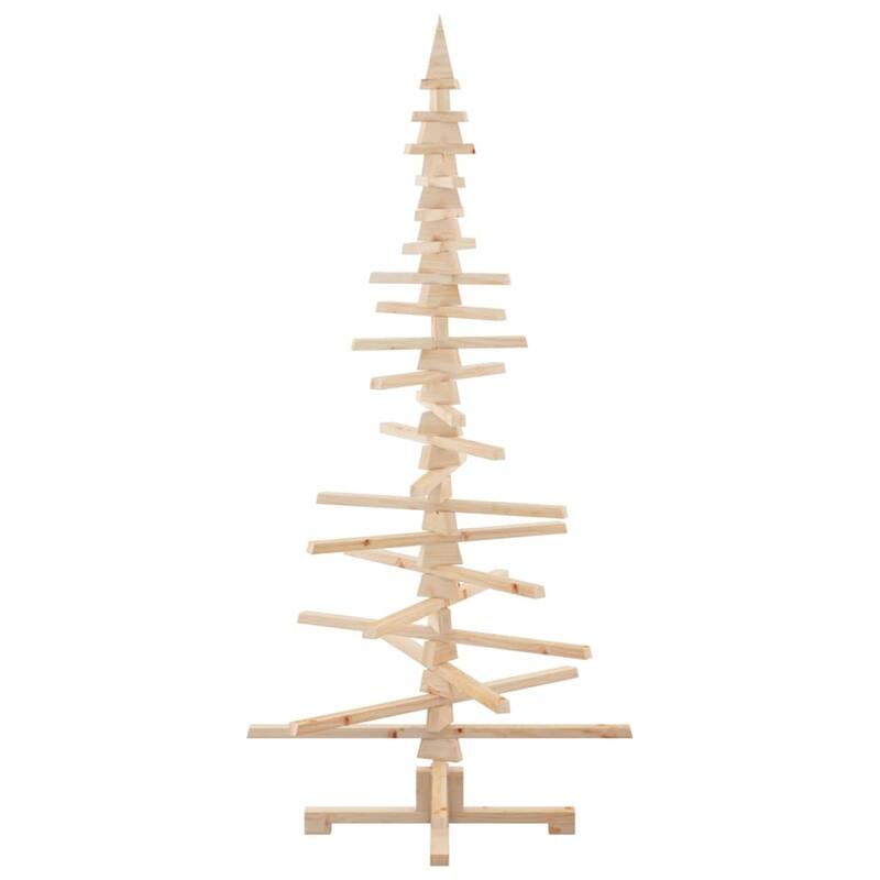 vidaXL Wooden Christmas Tree for Decoration 70.9" Solid Wood Pine