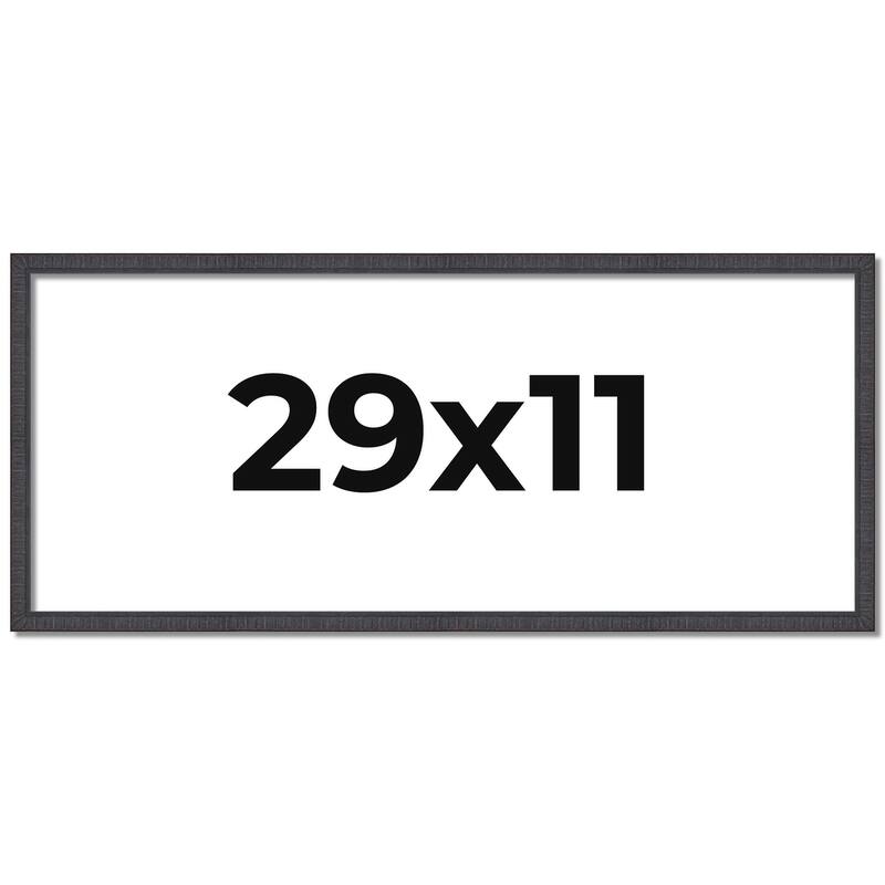 29x11 Frame Brown Picture Frame - Complete Modern Photo Frame Includes