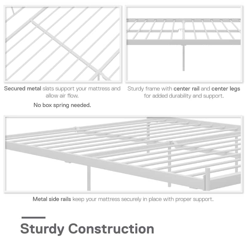 RealRooms Ares Adjustable Height Metal Bed Frame