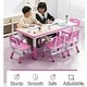 preview thumbnail 7 of 5, GIMMYFIVE Kids Table and Chairs Set, Height Adjustable Desk With 6 Seats for Ages 2-10