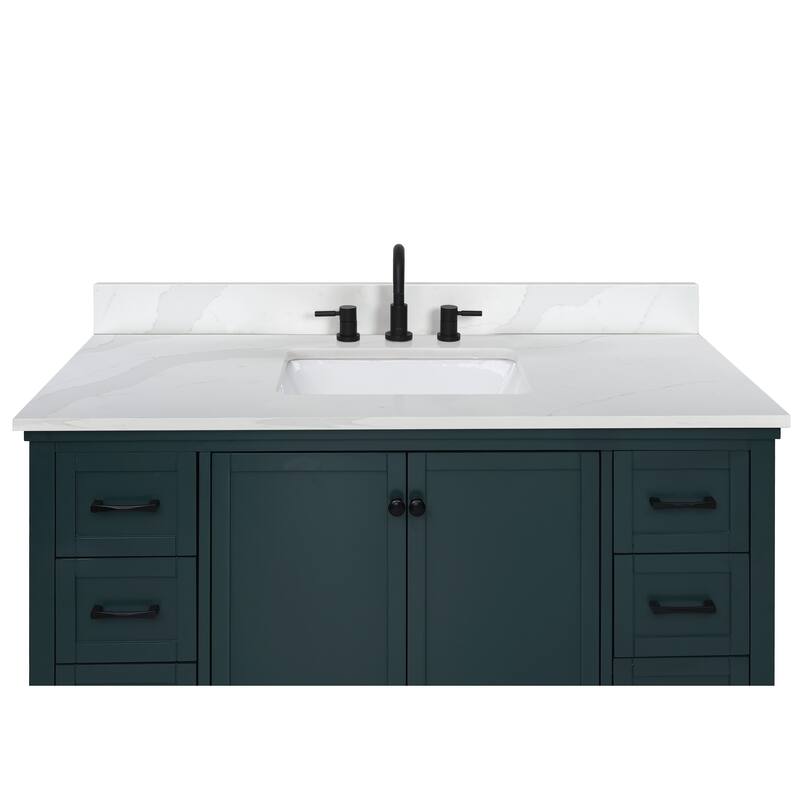 Avanity 49 in. Calacatta Quartz Top with Rectangular Undermount Sink