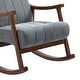preview thumbnail 30 of 39, AVAWING Upholstered Rocking Chair Modern High Back Armchair