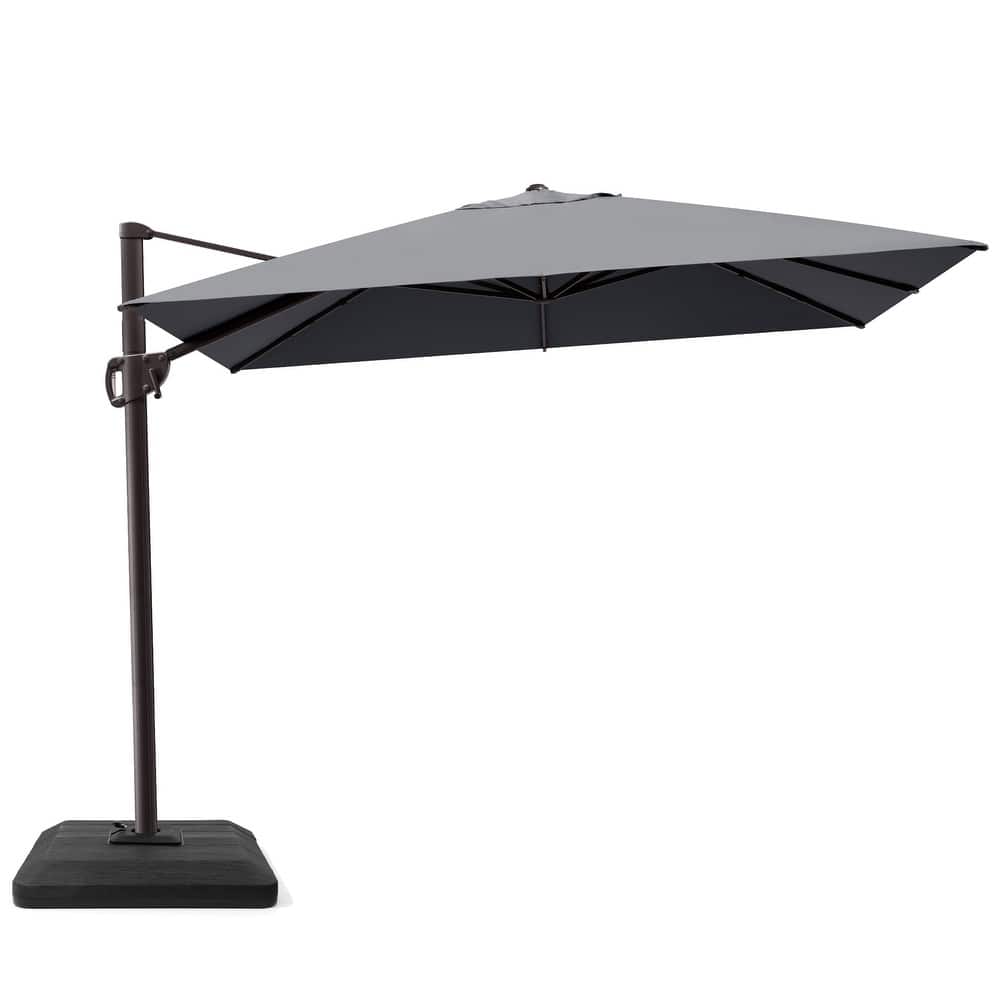 9 x 11 ft Crestlive Products Outdoor Patio Cantilever Offset Umbrella with Base