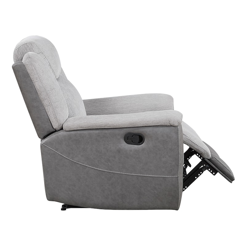 Nadalia 40" Chenille and Microfiber Manual Recliner - Tab Pull Motion