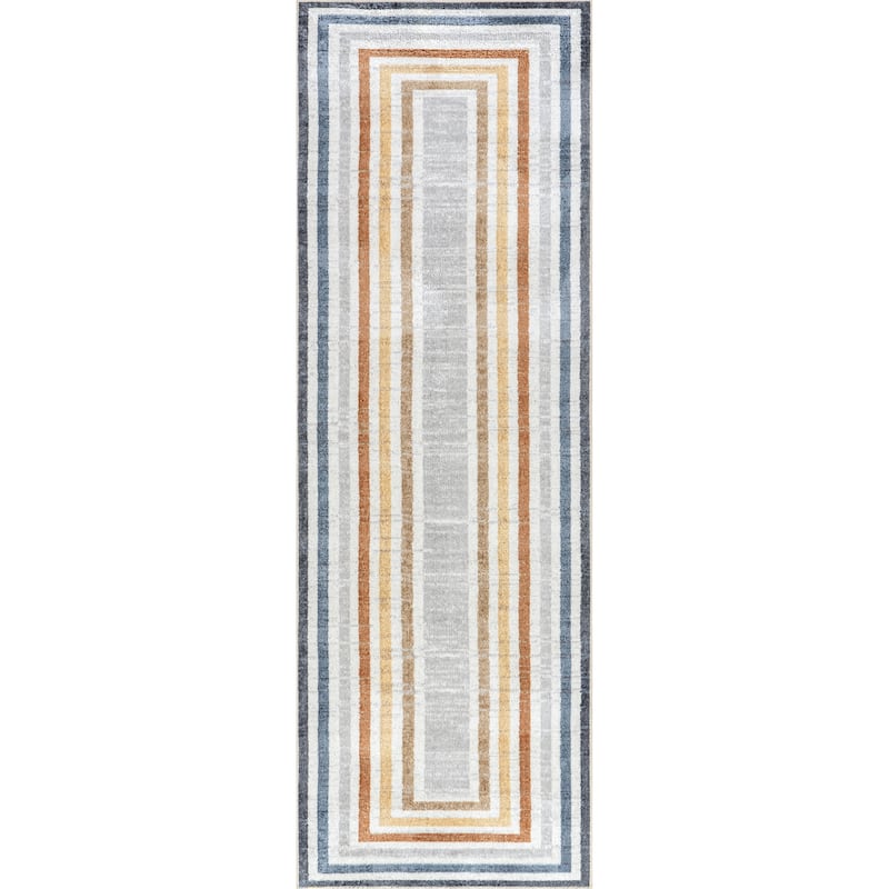 Nuloom Alienor SpinClean Striped Machine Washable Area Rug