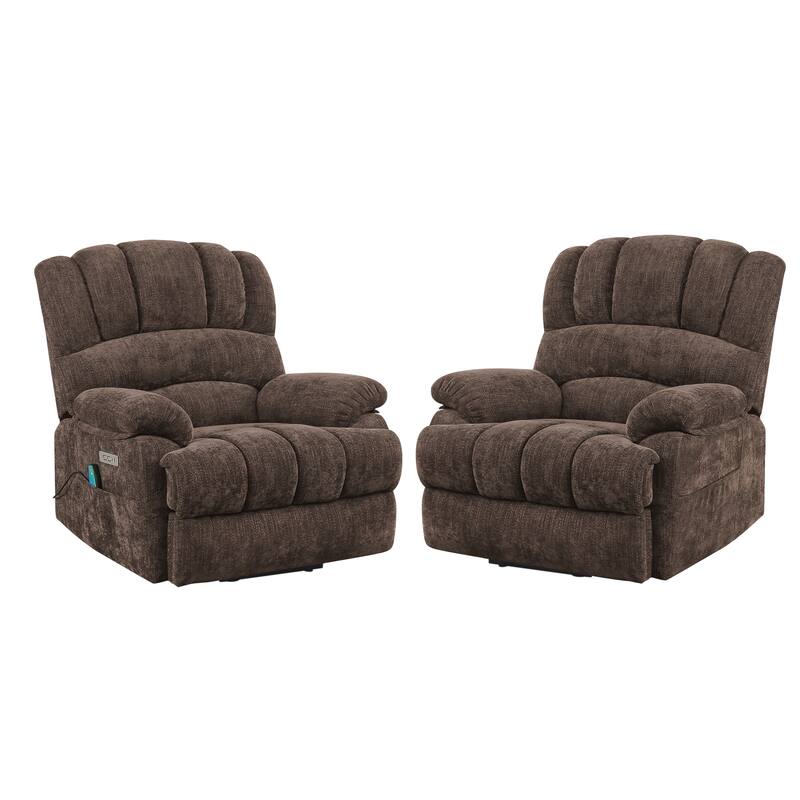 Electric Recliner Chair Lift Recliner with Heat and Massage for Adults Set of 2