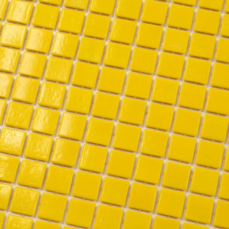 Apollo tile 12" x 12" Dune Glossy Lemon Yellow Glass Tile (20 sq ft/case) - 20 Pack