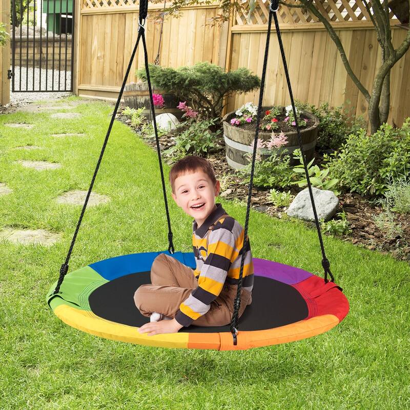 Goplus 40" Flying Saucer Tree Swing Indoor Outdoor Play Set Kids - See Details
