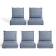 preview thumbnail 77 of 103, Pocassy 22"x24"x6" Thick Cushions Pillows Indoor & Outdoor Cushion 5 Set Seat & Back Cushion - Baby Blue Cushion