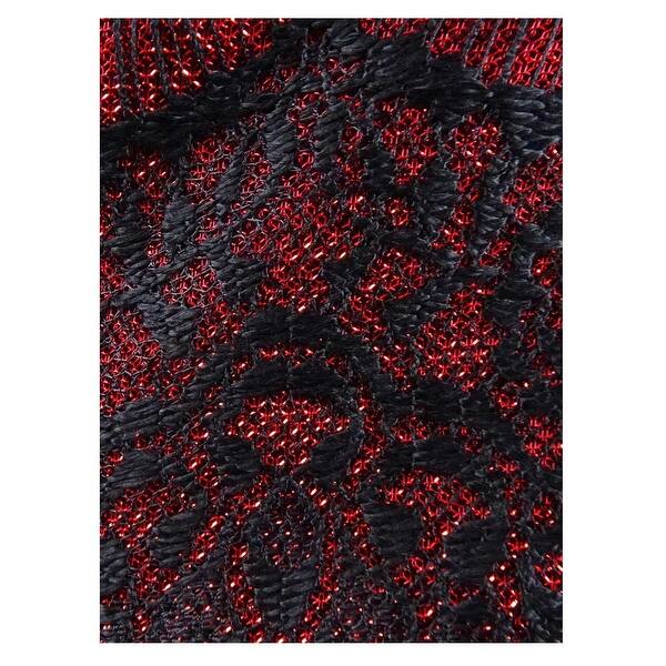 kensie fit and flare dress kensie One-Shoulder Fit & Flare Sequin Velvet Dress – DGFOutlet main image 1