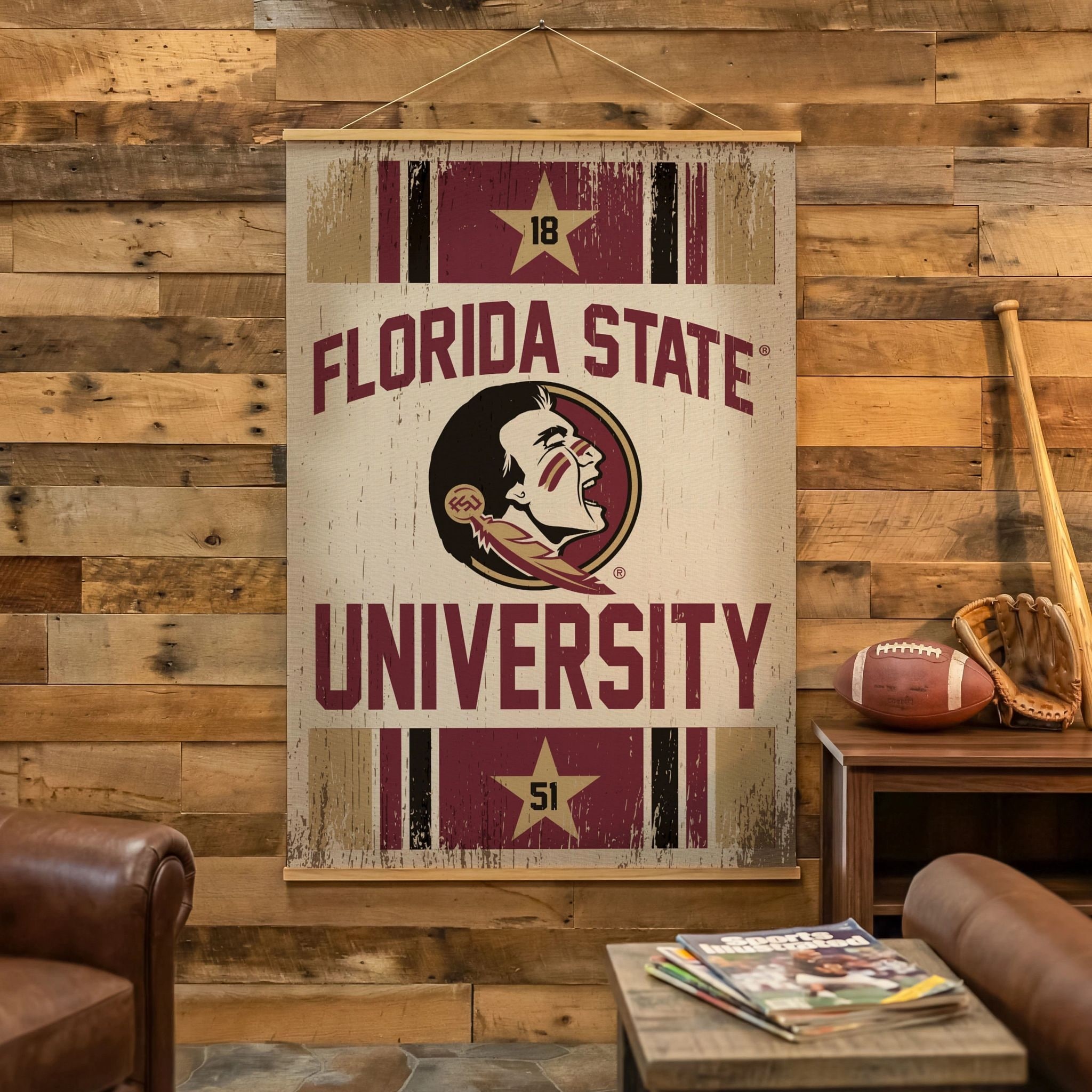 Florida State University Canvas Wall Tapestry