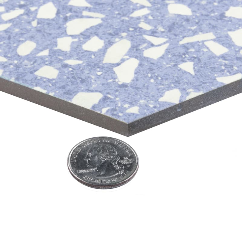 Merola Tile Venice Hex Sky 8-5/8" x 9-7/8" Porcelain Floor and Wall Tile