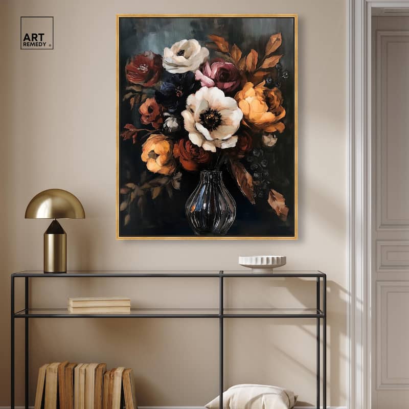 Velvet Night Bloom I Canvas by Art Remedy