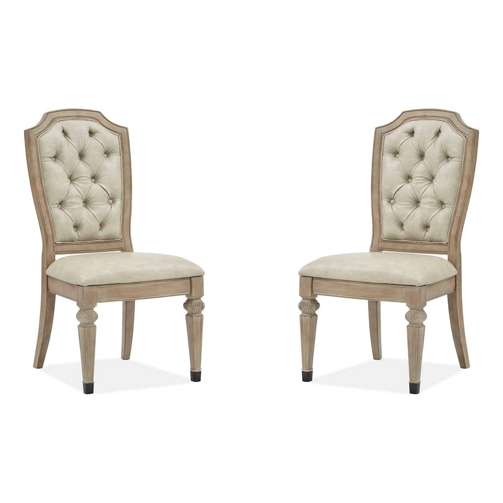 Magnussen Home Marisol Fawn Upholstered Side Chair Two Pack - 21''W x 25''D x 42''H