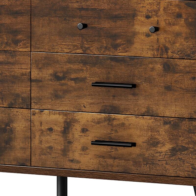 Moasis 47" W 6 Drawers Double Dresser for Bedroom, Chests of drawers