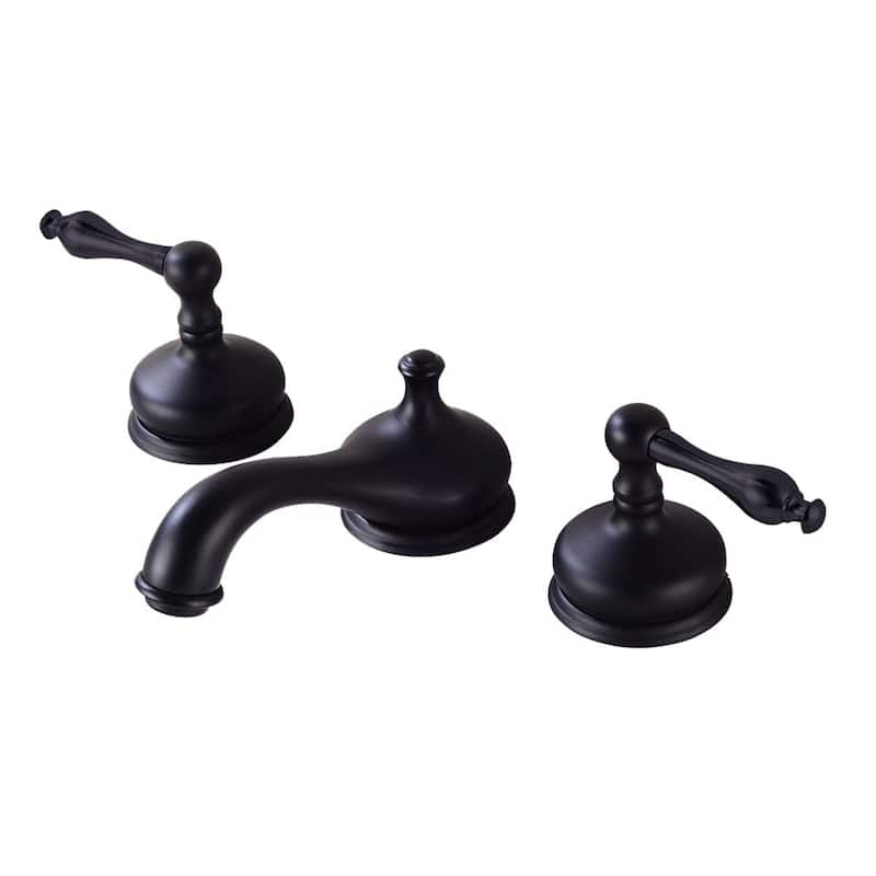 White Belle Console Bathroom Sink 35.5 W with 4 Pedestal Legs, Backsplash, Overflow, Black Faucet 8 and Drain - White