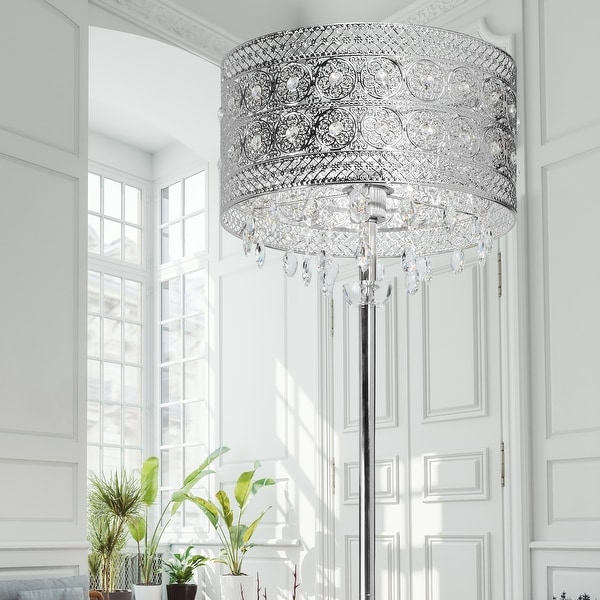 Crystal floor lamp sale discount