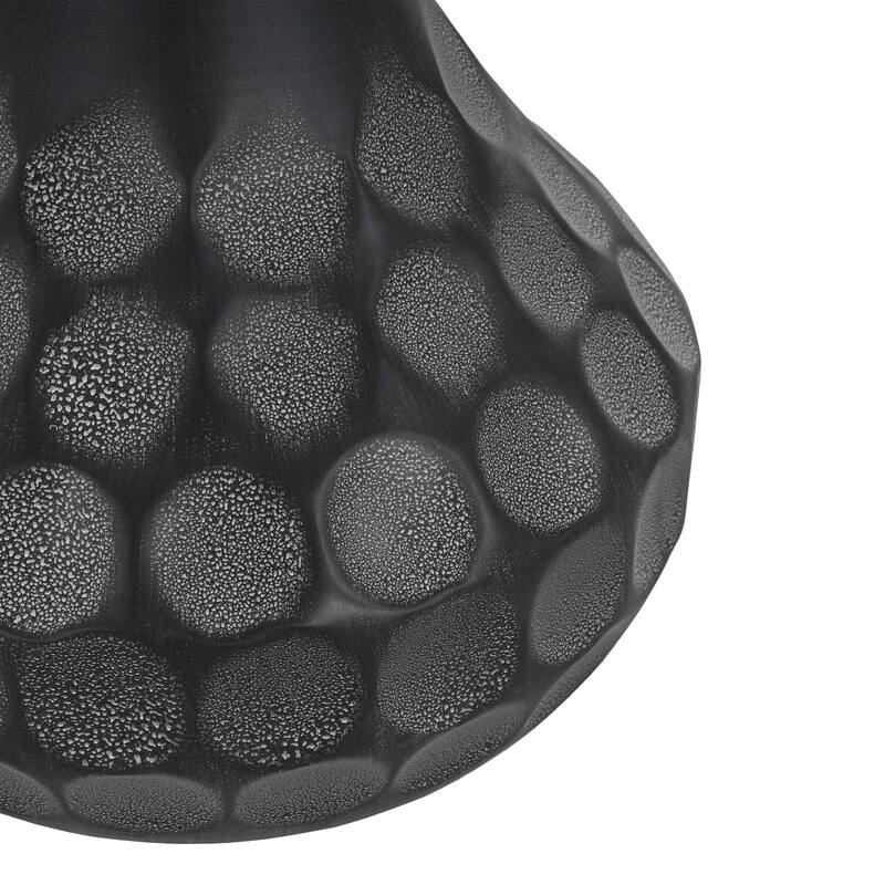 Accent Metal Coffee Table, Pedestal Table for Living Room, Hand-hammered Texture