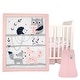 preview thumbnail 2 of 9, Lambs & Ivy Forever Friends White/Pink/Gray Woodland Fox/Owl 4-Piece Nursery Crib Baby Bedding Set