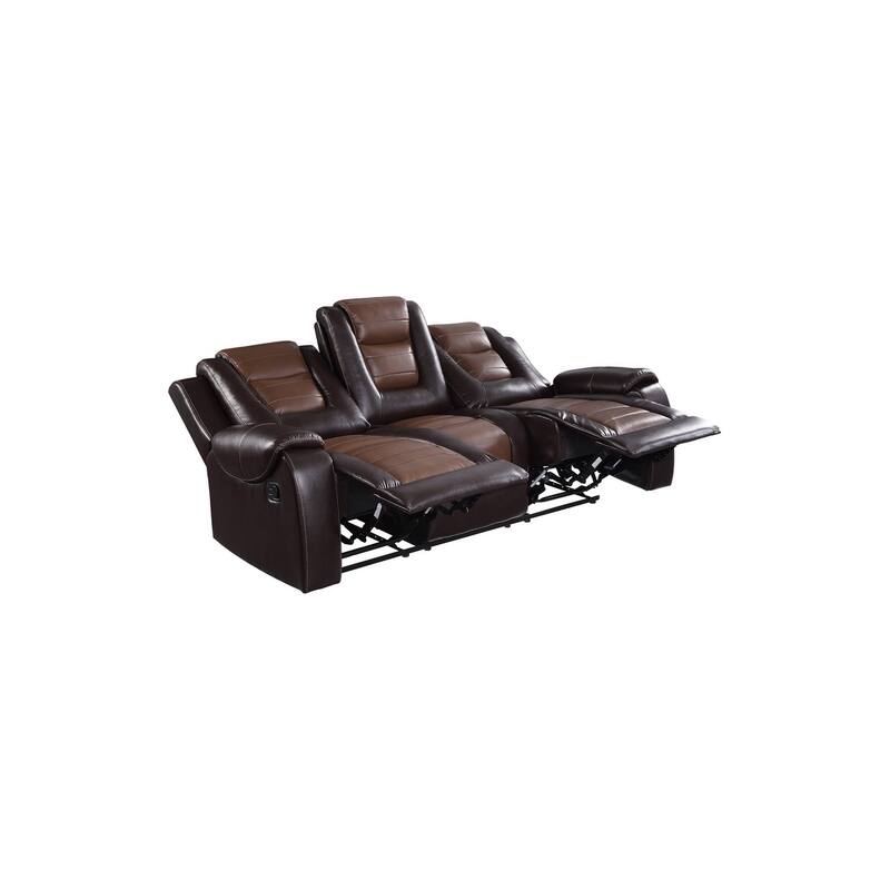 Grete Brown Premium Faux Leather Living Room Set