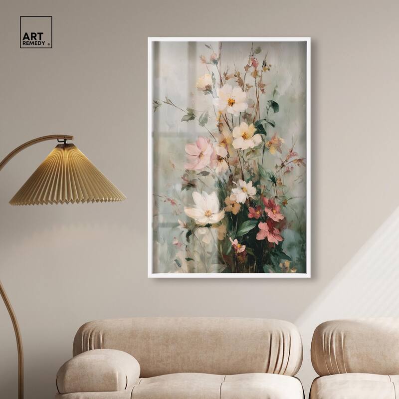 Vintage White Whispers Shadowbox by Art Remedy