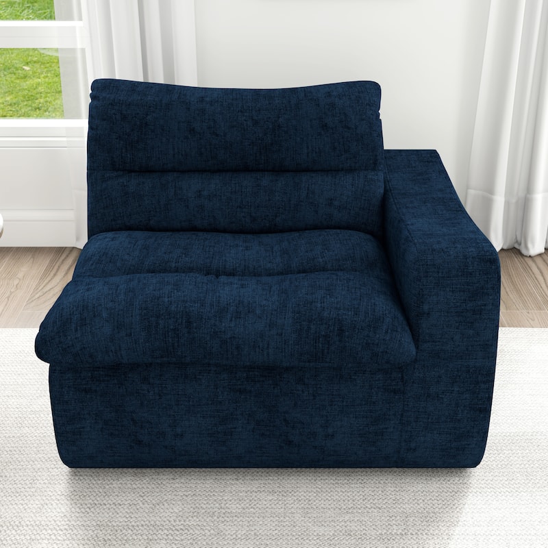 Lazy floor sofa, modern floor lounge chair with right arm, comfortable beanbag sofa, suitable for living room bedroom office