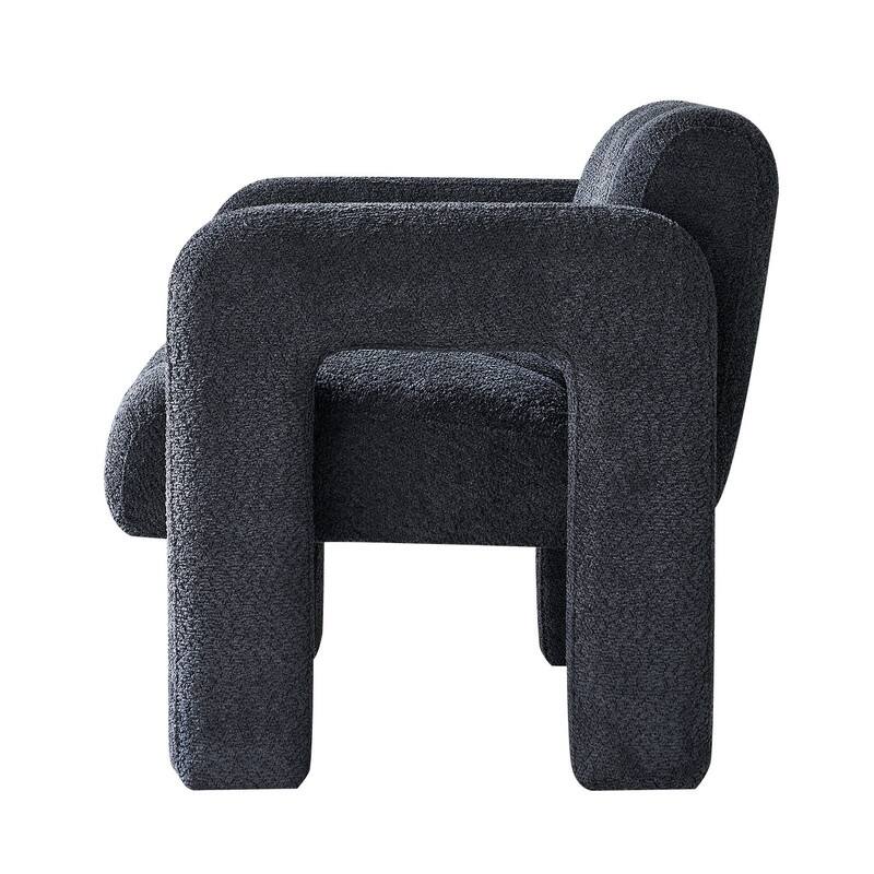 31.10" Wide Boucle Upholstered Accent Chair, Modern Comfy Single Lounge Armchair for Living Room, Bedroom, Apartment