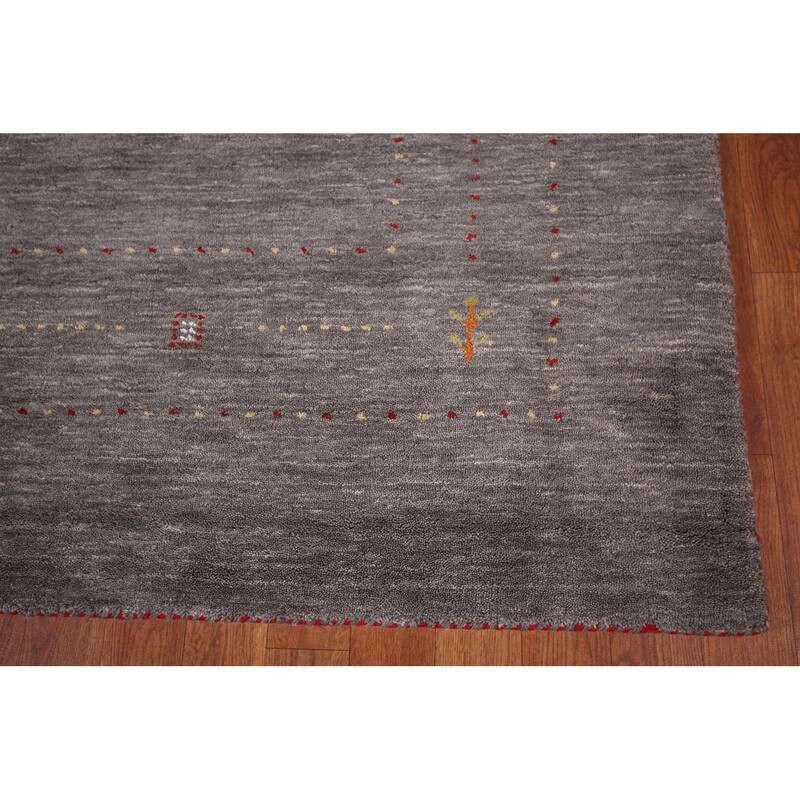 Gabbeh Oriental Area Rug Handmade Bedroom Wool Carpet - 8'0"x 9'10"