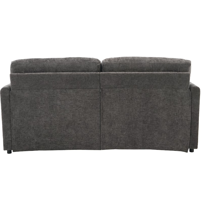 Chenille Loveseat Sofa, Upholstered Tufted Couch with Pillows and Cushion 2 Seater Deep Seat Sofa for Living Room